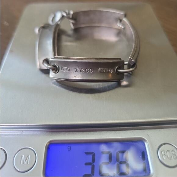 Men’s Tiffany & Co. NY 1837 Silver 925 & Titanium Midnight Link ID Bracelet 8.5” - Picture 8 of 16